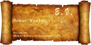 Bokor Vivien névjegykártya